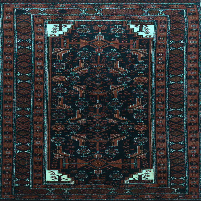Square Persian Light Blue Traditional Rug, tr1809lblu