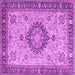 Square Medallion Purple Traditional Rug, tr180pur