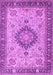 Machine Washable Medallion Purple Traditional Area Rugs, wshtr180pur