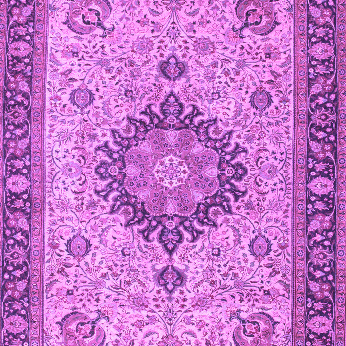 Machine Washable Medallion Purple Traditional Area Rugs, wshtr180pur
