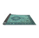 Sideview of Medallion Light Blue Traditional Rug, tr180lblu