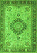 Serging Thickness of Machine Washable Medallion Green Traditional Area Rugs, wshtr180grn