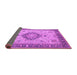 Sideview of Medallion Purple Traditional Rug, tr180pur