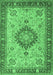 Machine Washable Medallion Emerald Green Traditional Area Rugs, wshtr180emgrn