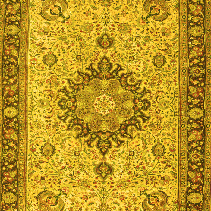 Medallion Yellow Traditional Rug, tr180yw