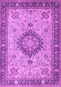 Medallion Purple Traditional Rug, tr180pur