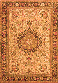 Medallion Orange Traditional Rug, tr180org