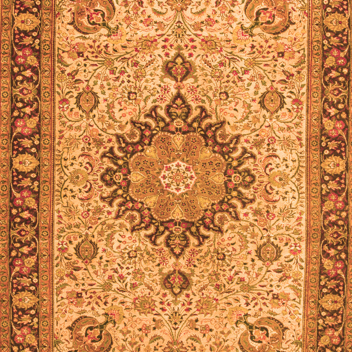 Medallion Orange Traditional Rug, tr180org