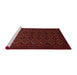 Sideview of Machine Washable Traditional Tomato Red Rug, wshtr1810