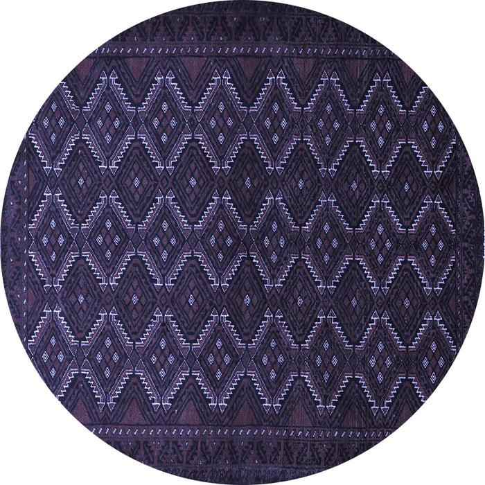 Round Persian Blue Traditional Rug, tr1810blu