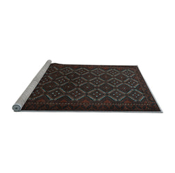 Sideview of Machine Washable Persian Light Blue Traditional Rug, wshtr1810lblu