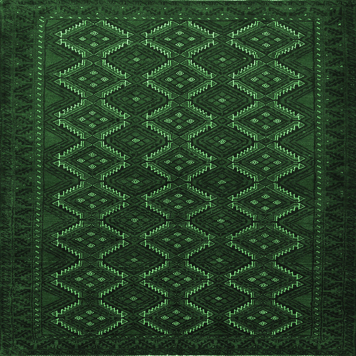 Square Persian Emerald Green Traditional Rug, tr1810emgrn