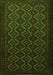 Serging Thickness of Machine Washable Persian Green Traditional Area Rugs, wshtr1810grn