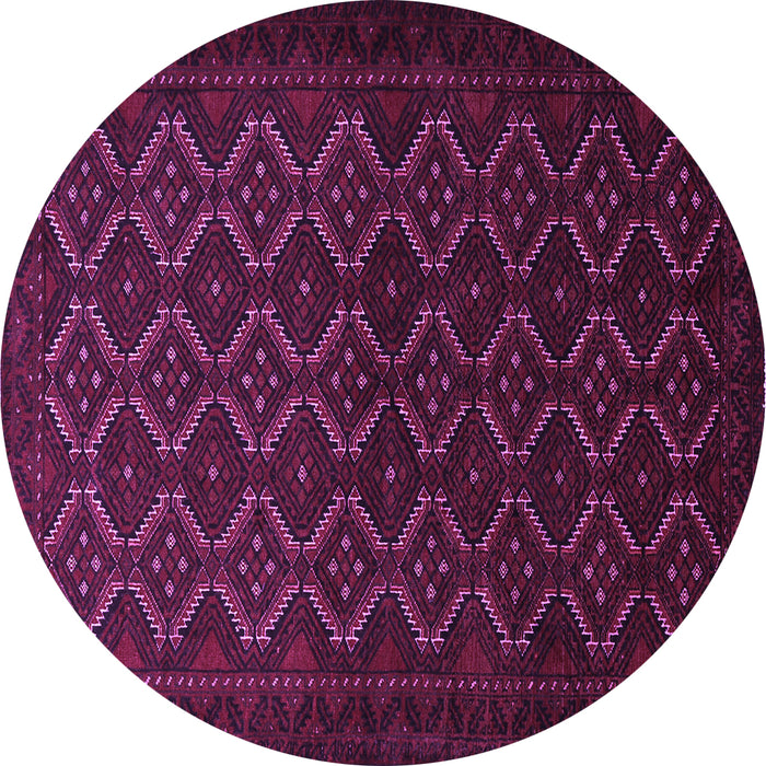 Round Persian Purple Traditional Rug, tr1810pur