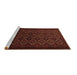 Sideview of Machine Washable Persian Brown Traditional Rug, wshtr1810brn