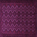 Square Machine Washable Persian Purple Traditional Area Rugs, wshtr1810pur