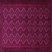 Square Machine Washable Persian Pink Traditional Rug, wshtr1810pnk