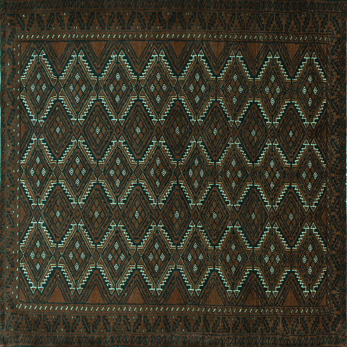 Square Persian Turquoise Traditional Rug, tr1810turq