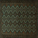 Square Persian Turquoise Traditional Rug, tr1810turq