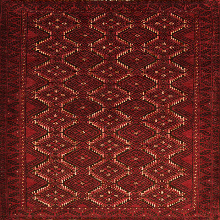 Round Machine Washable Persian Orange Traditional Area Rugs, wshtr1810org