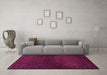 Machine Washable Persian Pink Traditional Rug in a Living Room, wshtr1811pnk