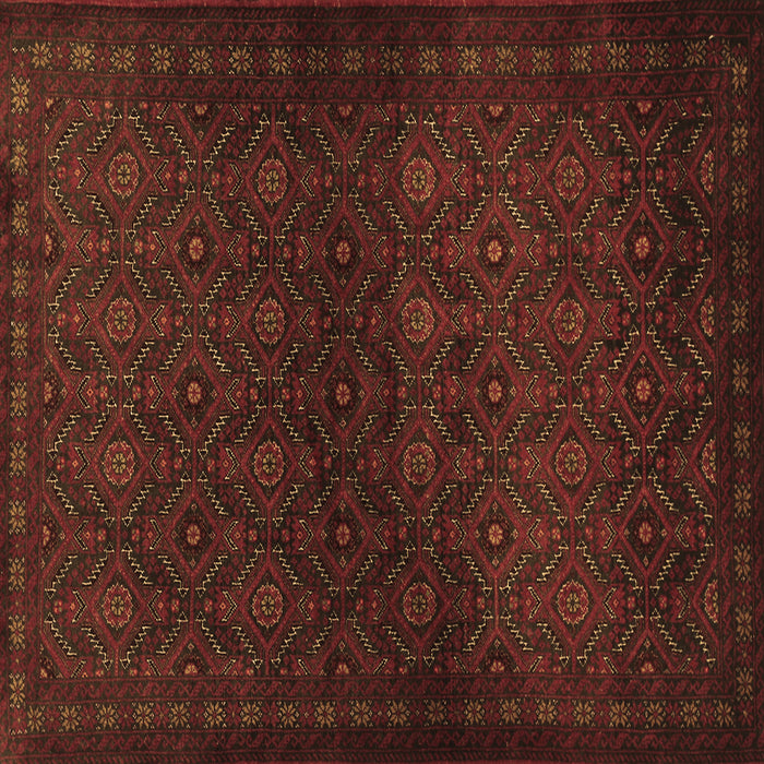 Square Persian Brown Traditional Rug, tr1811brn