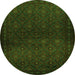 Machine Washable Persian Green Traditional Area Rugs, wshtr1811grn