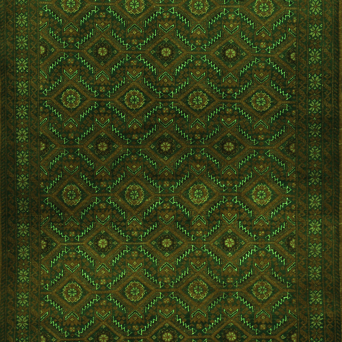 Serging Thickness of Machine Washable Persian Green Traditional Area Rugs, wshtr1811grn