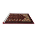 Sideview of Machine Washable Traditional Brown Rug, wshtr1812