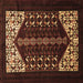 Square Machine Washable Persian Brown Traditional Rug, wshtr1812brn