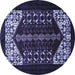 Round Persian Blue Traditional Rug, tr1812blu