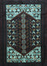 Machine Washable Persian Light Blue Traditional Rug, wshtr1812lblu