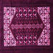 Square Machine Washable Persian Pink Traditional Rug, wshtr1812pnk