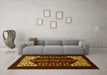 Machine Washable Persian Yellow Traditional Rug in a Living Room, wshtr1812yw