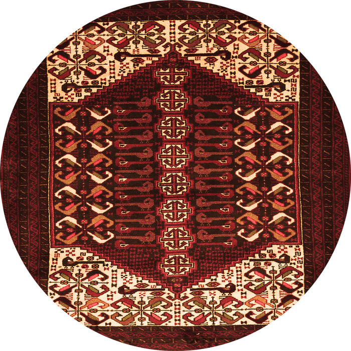 Square Persian Orange Traditional Rug, tr1812org