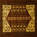 Square Machine Washable Persian Yellow Traditional Rug, wshtr1812yw