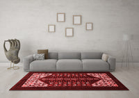 Machine Washable Persian Red Traditional Rug, wshtr1812red