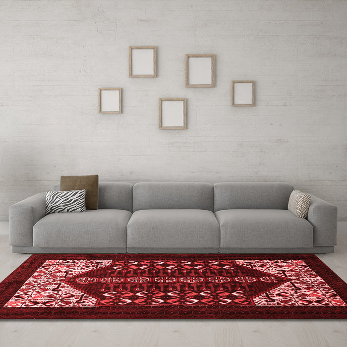 Traditional Red Washable Rugs