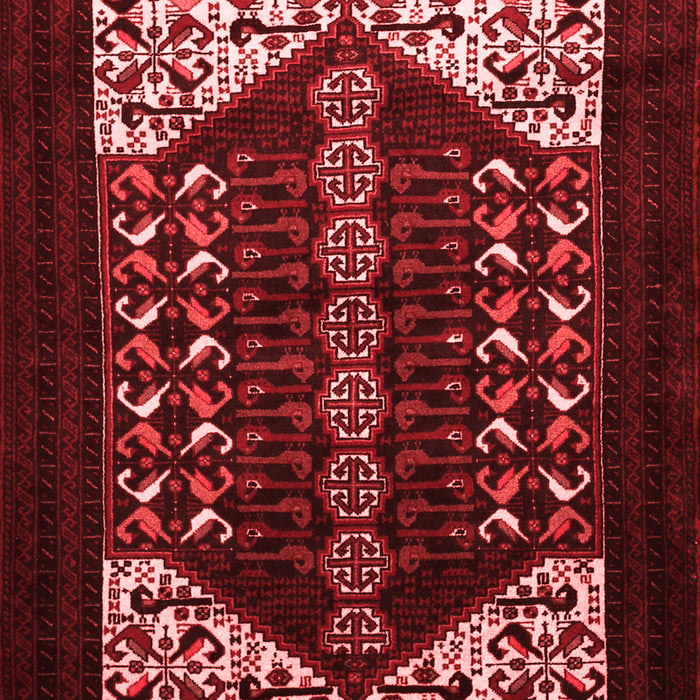 Machine Washable Persian Red Traditional Rug, wshtr1812red