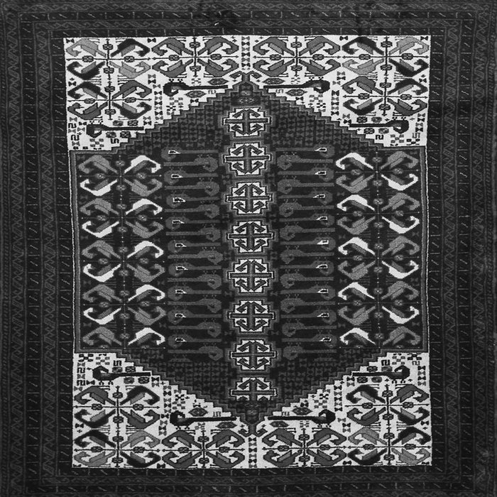 Round Machine Washable Persian Gray Traditional Rug, wshtr1812gry
