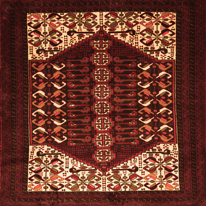 Serging Thickness of Persian Orange Traditional Rug, tr1812org