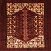 Serging Thickness of Persian Orange Traditional Rug, tr1812org