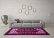 Machine Washable Persian Pink Traditional Rug in a Living Room, wshtr1812pnk