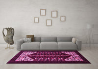 Machine Washable Persian Pink Traditional Rug, wshtr1812pnk