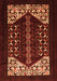 Serging Thickness of Machine Washable Persian Orange Traditional Area Rugs, wshtr1812org