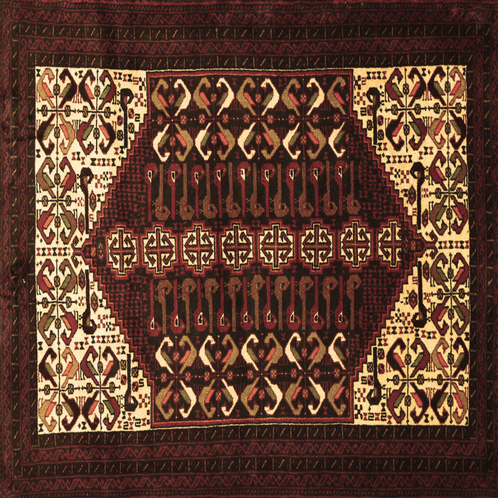 Square Persian Brown Traditional Rug, tr1812brn