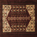 Square Persian Brown Traditional Rug, tr1812brn