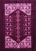 Machine Washable Persian Pink Traditional Rug, wshtr1812pnk