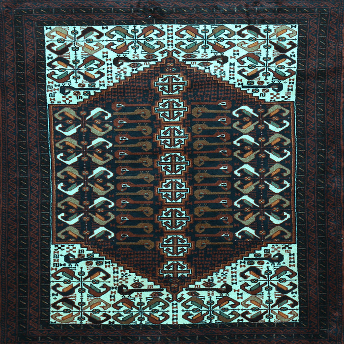 Square Persian Light Blue Traditional Rug, tr1812lblu