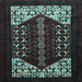 Square Persian Light Blue Traditional Rug, tr1812lblu
